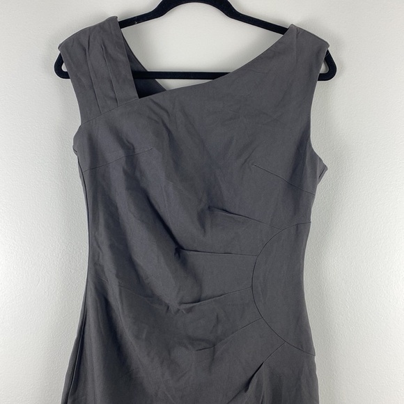 Muxxn Boutique Gray Career Dress Size Large Retro 1950s Style Pencil Dress - Picture 3 of 6